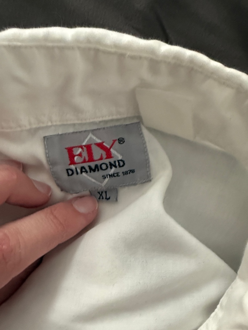 Ely diamond Shirt Men XL White Western Pearl Snap Eagle Embroidered Piped Yoke - Picture 5 of 5